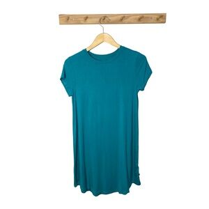 LENYN | Teal Mini Modal T Shirt Dress